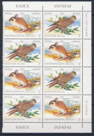 MDB-BK6-041-2 MDA MINT ¤ UKRAINA 2001 4x2w In Serie ¤ FALCO MAMMALS BIRDS OF THE WORLD OISEAUX AVES PAJAROS VÖGEL - Aigles & Rapaces Diurnes