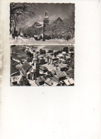 74. 2 CPSM - LE GRAND BORNAND - Entrée Du Village - Le Centre - Scan Du Verso -  1959.1960 - - Le Grand Bornand