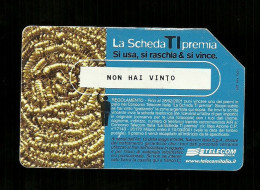 1259 Golden - La Scheda Ti Premia Blu Da Lire 5.000 Telecom - Openbare Reclame