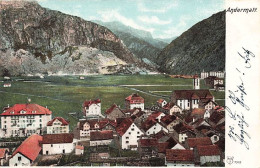 Andermatt Dorfpartie 1904 Cachet Krieg.Kommissariat - Andermatt