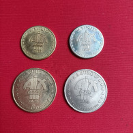 4 PIECES 50 CENT, 1 ET 2 EUROS TEMPORAIRE VILLE D'AIX LES BAINS - Euros Of The Cities