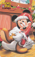 Télécarte JAPON / 110-209092 - DISNEY Série PALS CORNER 1/2 - MICKEY En PERE NOEL - CHRISTMAS JAPAN Phonecard - Disney