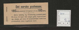 1919 MNH Norway, Booklet, Mi 81 E/D - Markenheftchen