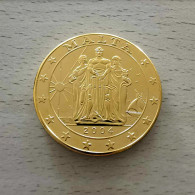 MALTE 2004 - 5 EUROS COMMEMORATIVE - DAUPHIN -  PLAQUE OR TRIAL ESSAI - Malta