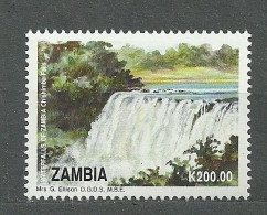 Zambia, 1993 (#621a), Chishimba Waterfall, Wasserfall, Cascata, Cascade, Trees, Bäume, Alberi, Árboles, Arbres-1v Single - Emissions Communes