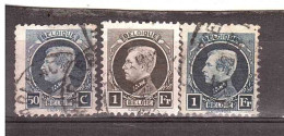 3 VALORI USATI - 1921-1925 Small Montenez