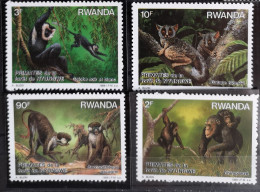 Ruanda 1988 Affen Primaten Mi1389/92** - Ungebraucht