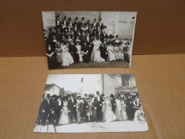 CORRE (70) Ensemble De 2 Cartes Photos Mariage Superbes Animations épicerie De La Marine - Autres & Non Classés