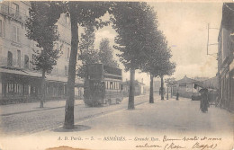 CPA 92 ASNIERES / GRAND RUE / TRAMWAY - Asnieres Sur Seine