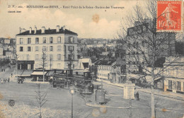 CPA 92 BOULOGNE SUR SEINE / ROND POINT DE LA REINE / STATION DES TRAMWAYS - Boulogne Billancourt