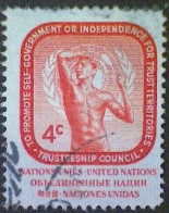 United Nations, Scott #73, Used(o),1959,Age Of Bronze, 4¢, Bright Red - Used Stamps