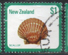 NEW ZEALAND NUOVA ZELANDA 1979 SHELLS SCALLOP PECTEN NOVAEZELANDIAE 1$ USED USATO OBLITERE' - Used Stamps