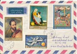 Hungary Air Mail Cover Sent To Denmark 22-10-1973 Topic Stamps - Lettres & Documents