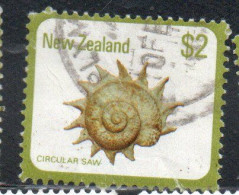 NEW ZEALAND NUOVA ZELANDA 1979 SHELLS CIRCULAR SAW ASTRAEA HELIOTROPIUM 2$ USED USATO OBLITERE' - Gebruikt