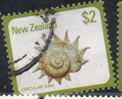 NEW ZEALAND NUOVA ZELANDA 1979 SHELLS CIRCULAR SAW ASTRAEA HELIOTROPIUM 2$ USED USATO OBLITERE' - Gebraucht