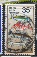 NEW ZEALAND NUOVA ZELANDA 1978 KINGFISH SNAPPER GROUPER AND SQUID 35c USED USATO OBLITERE' - Oblitérés