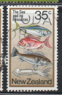 NEW ZEALAND NUOVA ZELANDA 1978 KINGFISH SNAPPER GROUPER AND SQUID 35c USED USATO OBLITERE' - Gebraucht