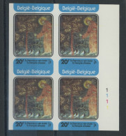 2070 St.Franciscus + Birds Vogel Oiseaux  **.  1982. Block De 4 Avec N° Planche - 1981-2000