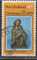 NEW ZEALAND NUOVA ZELANDA 1979 VIRGIN AND CHILD CHRISTMAS NATALE NOEL WEIHNACHTEN NAVIDAD 10c USED USATO OBLITERE' - Used Stamps