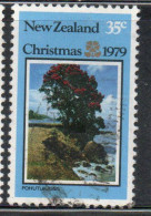 NEW ZEALAND NUOVA ZELANDA 1979 PUHUTUKAWA TREE CHRISTMAS NATALE NOEL WEIHNACHTEN NAVIDAD 35c USED USATO OBLITERE' - Gebruikt