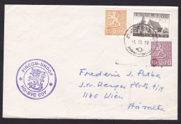 Finland: Cover To Austria, 1980, 3 Stamps, Military Cancel UNDOF, UN Forces Golan, Syria-Israel, Rare (traces Of Use) - Brieven En Documenten