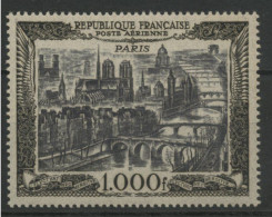 POSTE AERIENNE N° 29 Cote 165 € Neuf ** (MNH) 1000Fr Vue De Paris. Qualité TB - 1927-1959 Neufs