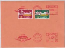 Zumst. 314-315 / Mi. 586-587 Mit Freistempel 00 Auf Brief - OYSTER 50  - Genève 24 - Les Acacias - Postage Meters