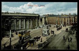 Ref 1627 -  Early Postcard - Trans At College Green Dublin - Ireland - Belfast