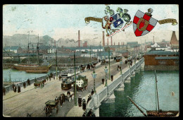 Ref 1628 -  1922 Postcard - Queen's Bridge Belfast - Antrim Northern Ireland Posted USA - Belfast