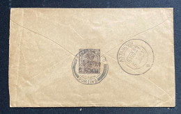 1927 India Used In Burma KGV 1A Commercial Cover Rangoon To ATTANGUDI - Burma (...-1947)