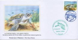Madagascar Madagaskar FDC La Tortue Verte Green Turtle Schildkröte 2014 Joint Issue Faune Fauna - Madagascar (1960-...)