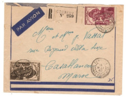 French Guinea - May 13, 1942 Registered Conakry Cover To Morocco - Lettres & Documents