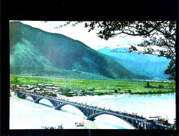►   Tibet. - Yalutsangpo River Bridge Opening - China Old Postcard 1950s - Tibet