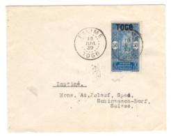 Togo - July 18, 1939 Cover To Switzerland - Cartas & Documentos