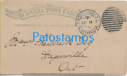 212467 CANADA MONTREAL CANCEL YEAR 1892 POSTAL STATIONERY POSTCARD - Otros & Sin Clasificación