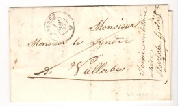 ZWO-03 Préphilatélie Lettre Du Service Militaire Au Syndic De Vallorbe Vallorbes En 1847 - ...-1845 Vorphilatelie