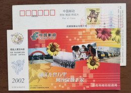 Bicycle Team,bike,China 2002 Jinan Postal Delivery Bureau Advertising Pre-stamped Card - Ciclismo