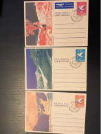 Postkarte 50 & 70 & 100 - Vogel  Oiseau Couronne Kronen - Ganzsache Entier - FDC Ausgabetag Vaduz 1984 - Postwaardestukken