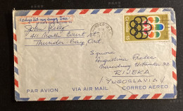 1976 Canada 15c Montreal Olympics On Commercial Airmail Cover To Yugoslavia - Cartas & Documentos