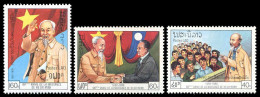 LAOS 1990 - YT 974-976 ; Mi# 1207-09 ; Sc 983-985 MNH Ho Chi Minh - Laos