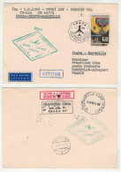 Tchécoslovaquie // Poste Aérienne // 1968 // 1er Vol Praha-Genève-Marseille - Luftpost