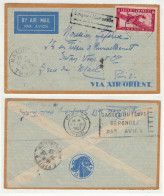 France // Ex-colonies & Protectorat // Indochine // Lettre Par Avion De Hanoï, Vol Saigon-Marseille - Luftpost