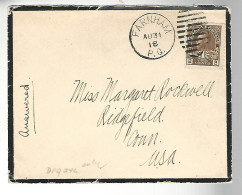 52047 ) Cover Canada Postmark Duplex Mourning Cover - 1903-1954 Rois