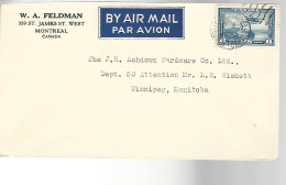 52054 ) Cover Canada Postmark  Duplex Airmail - 1903-1954 Reyes