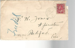 52065 ) Cover Canada  Postmark Duplex With Enclosure - 1903-1954 Rois