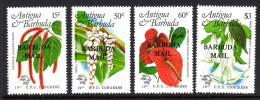 BARBUDA - 1984 UPU FLOWERS SET COMPLETE (4V) FINE MNH ** SG 726-729 - Barbuda (...-1981)