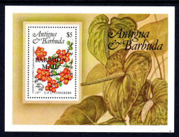 BARBUDA - 1984 UPU FLOWERS MS FINE MNH ** SG MS730 - Barbuda (...-1981)