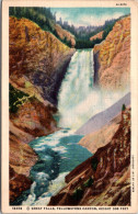 Yellowstone National Park Great Falls Of The Yellowstone 1939 Curteich - USA National Parks