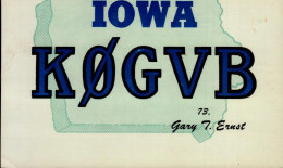 CARTE QSL...IOWA KOGVB..1968 - Radio