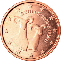 Chypre, 2 Euro Cent, 2008, SPL, Copper Plated Steel, KM:79 - Chipre